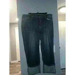 Earl Jeans Womens Sz 14‎ Straight Cuff Denim Mid Rise Blue